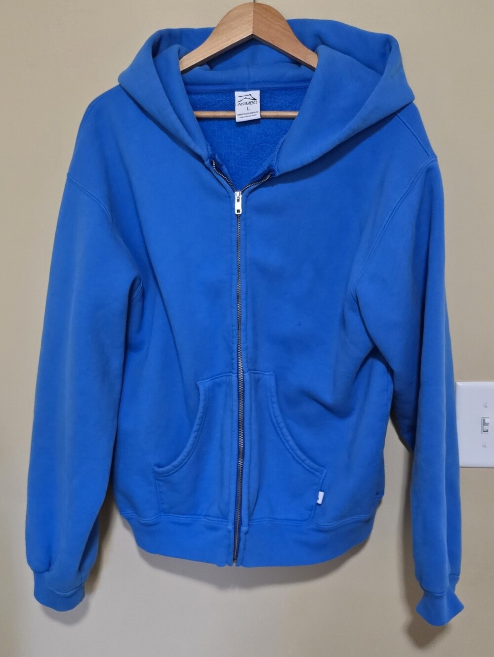 Men's Hooded Full-Zip Sweatshirt in Royal Blue